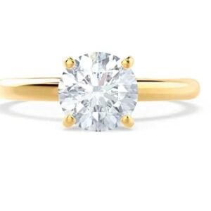 moissanite gold ring for women 1 carat moissanite diamond beautiful yellow gold ring for engagement