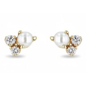 18k gold vermeil plated 925 silver with 4 round brilliant diamonds