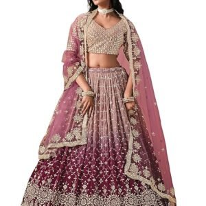 sequins zari embroidered lehenga