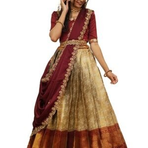 south india half and half saree