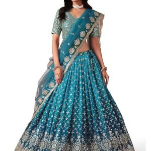 sequins zari embroidered lehenga choli