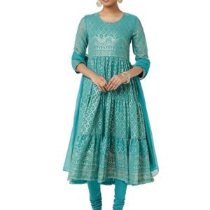 cotton blend printed suit set